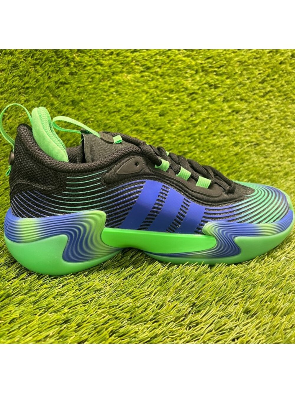 Adidas Exhibit Select 2.0 Pro Womens Size 7 Blue Green Basketball Shoes Sneakers